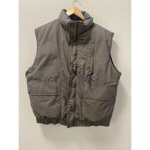 REI Men's Down Puffer Utility Vest Grey and Black Size XL